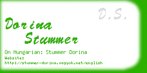 dorina stummer business card